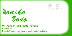monika bodo business card